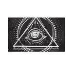 Black And White Eye of Providence Print Polyester Flag