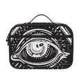 Black And White Eye of Providence Print Portable Lunch Bag