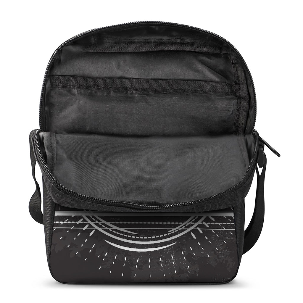 Black And White Eye of Providence Print Rectangular Crossbody Bag