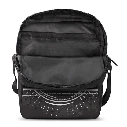 Black And White Eye of Providence Print Rectangular Crossbody Bag
