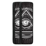 Black And White Eye of Providence Print Refrigerator Handle Covers