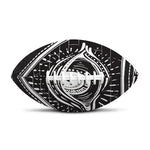 Black And White Eye of Providence Print Rugby Ball