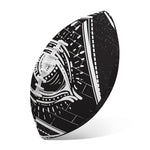 Black And White Eye of Providence Print Rugby Ball