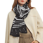 Black And White Eye of Providence Print Scarf