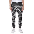 Black And White Eye of Providence Print Joggers