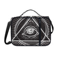 Black And White Eye of Providence Print Shoulder Strap Bible Bag