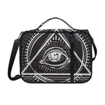 Black And White Eye of Providence Print Shoulder Strap Bible Bag