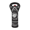 Black And White Eye of Providence Print Single Neoprene Wine Tote