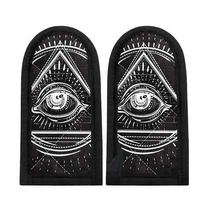 Black And White Eye of Providence Print Skillet Handle Cover