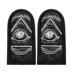 Black And White Eye of Providence Print Skillet Handle Cover