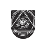 Black And White Eye of Providence Print Toilet Lid Cover