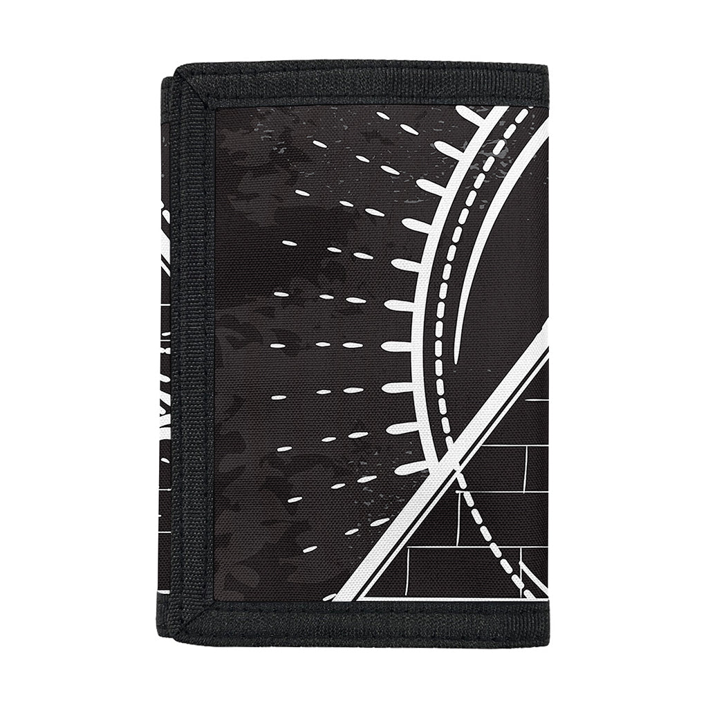 Black And White Eye of Providence Print Trifold Wallet