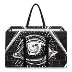 Black And White Eye of Providence Print Utility Tote Bag