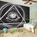 Black And White Eye of Providence Print Wall Sticker