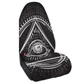Black And White Eye of Providence Print Waterproof Car Seat Cover