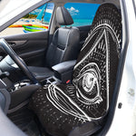 Black And White Eye of Providence Print Waterproof Car Seat Cover