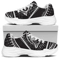 Black And White Eye of Providence Print White Chunky Shoes