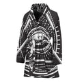 Black And White Eye of Providence Print Women's Bathrobe