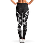 Black And White Eye of Providence Print Women's Leggings