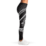 Black And White Eye of Providence Print Women's Leggings