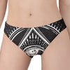 Black And White Eye of Providence Print Women's Panties