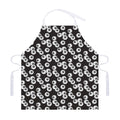 Black And White Eyeball Pattern Print Adjustable Apron