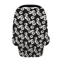 Black And White Eyeball Pattern Print Baby Seat Cover