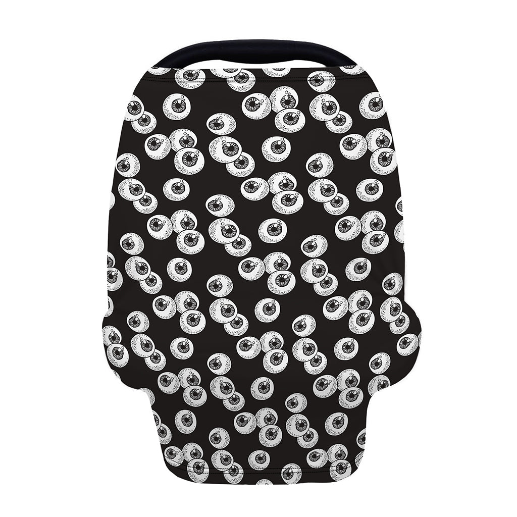 Black And White Eyeball Pattern Print Baby Seat Cover