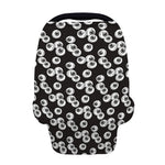 Black And White Eyeball Pattern Print Baby Seat Cover