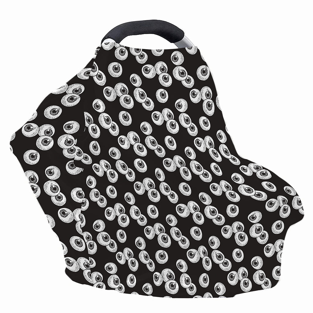 Black And White Eyeball Pattern Print Baby Seat Cover