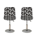 Black And White Eyeball Pattern Print Bar Stool Covers