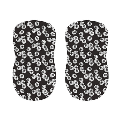 Black And White Eyeball Pattern Print Bar Stool Covers