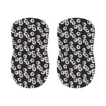 Black And White Eyeball Pattern Print Bar Stool Covers
