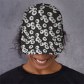 Black And White Eyeball Pattern Print Baseball Cap