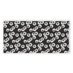Black And White Eyeball Pattern Print Beach Towel