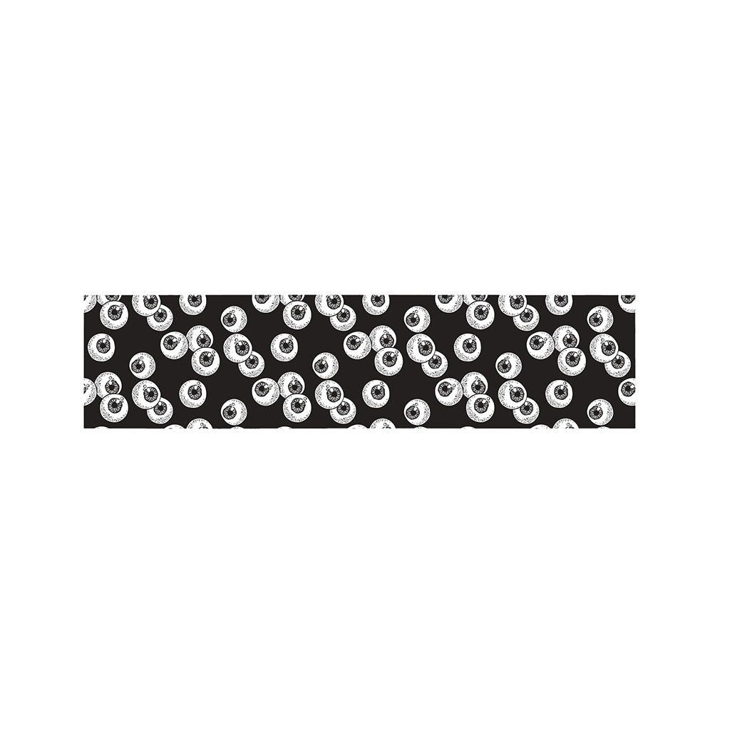 Black And White Eyeball Pattern Print Bed Runner
