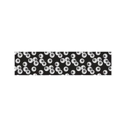 Black And White Eyeball Pattern Print Bed Runner