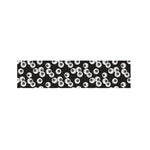 Black And White Eyeball Pattern Print Bed Runner
