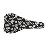 Black And White Eyeball Pattern Print Bicycle Seat Cover
