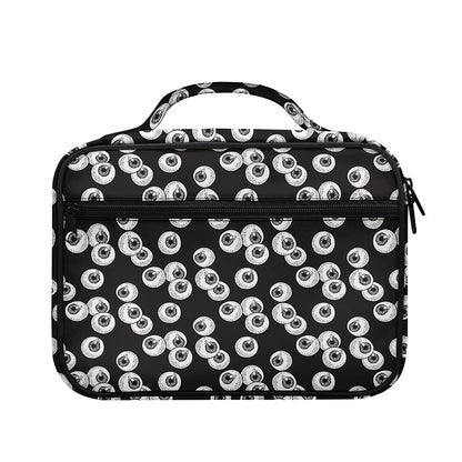 Black And White Eyeball Pattern Print Briefcase Bible Bag