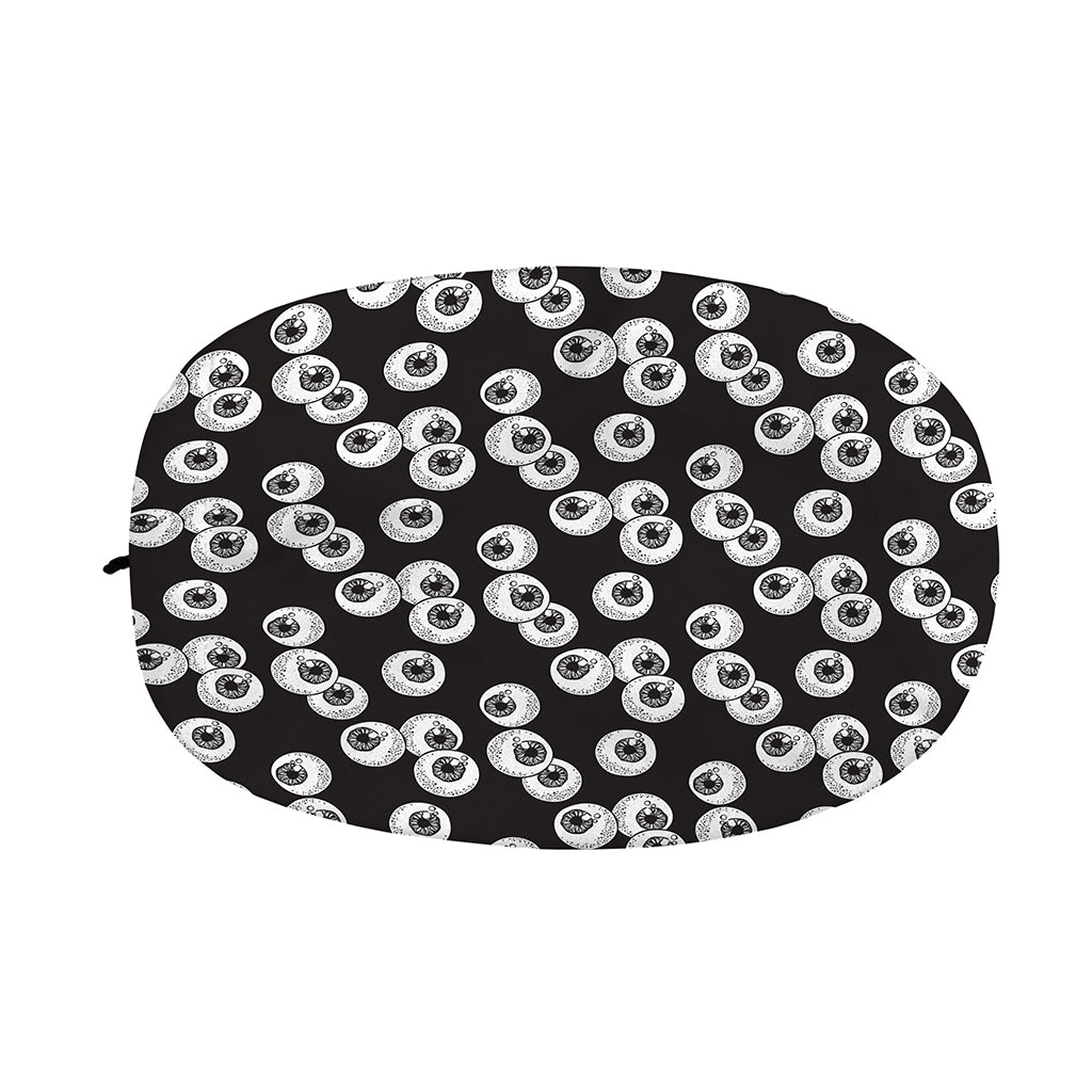 Black And White Eyeball Pattern Print Car Side Mirror Covers