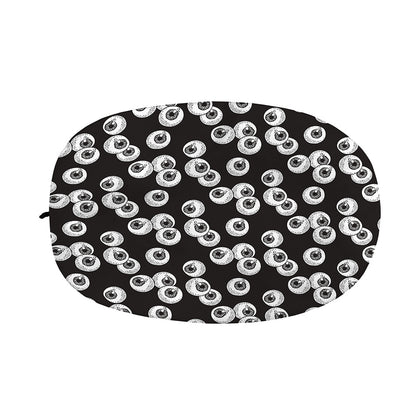 Black And White Eyeball Pattern Print Car Side Mirror Covers