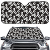 Black And White Eyeball Pattern Print Car Windshield Sun Shade