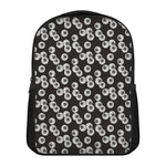 Black And White Eyeball Pattern Print Casual Backpack