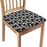 Black And White Eyeball Pattern Print Chair Cushion Cover