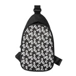 Black And White Eyeball Pattern Print Chest Bag
