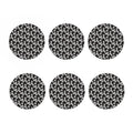 Black And White Eyeball Pattern Print Coaster Set