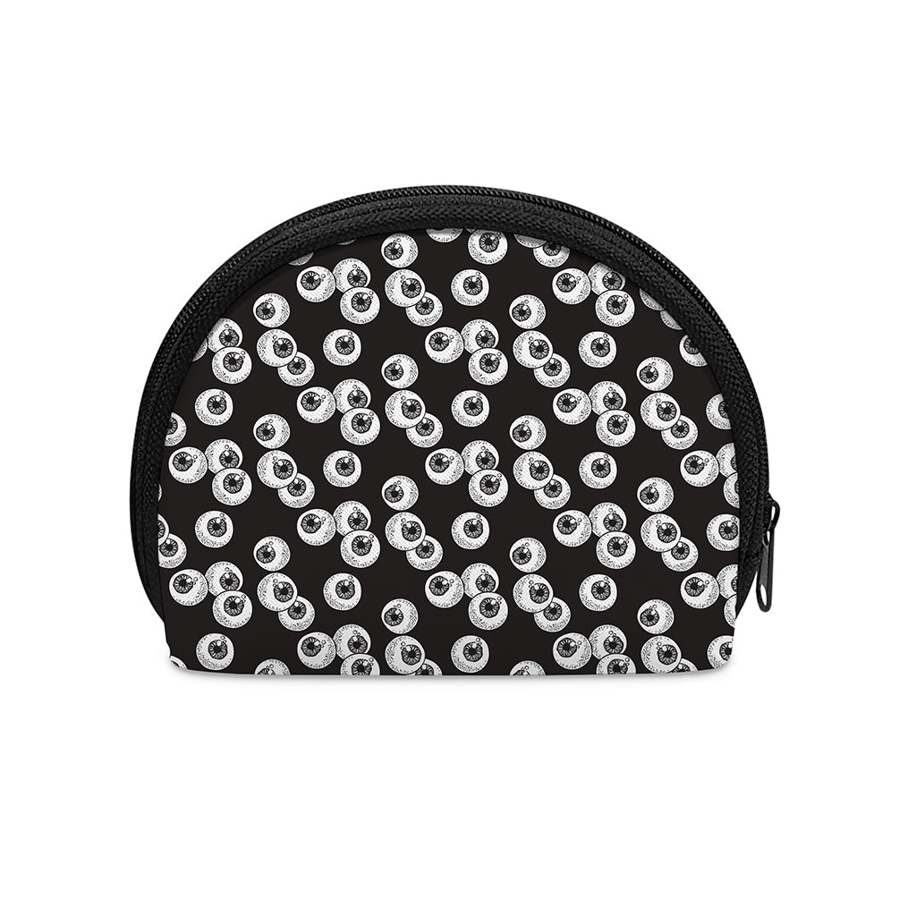 Black And White Eyeball Pattern Print Coin Purse