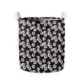 Black And White Eyeball Pattern Print Collapsible Laundry Basket