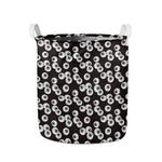 Black And White Eyeball Pattern Print Collapsible Laundry Basket